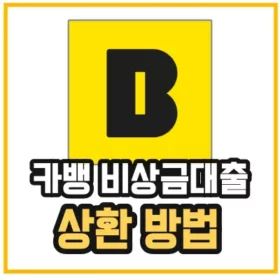 카카오뱅크-비상금대출-갚는법